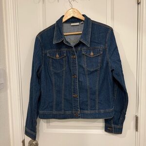 New York & Company Blue Jean Jacket Size Large Y2K Classic Vintage